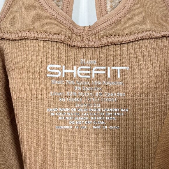 SHEFIT Low Impact Sports Bra Wire Free * no pads * Heathered Tan Size 2X (2LUXE) - Picture 6 of 14